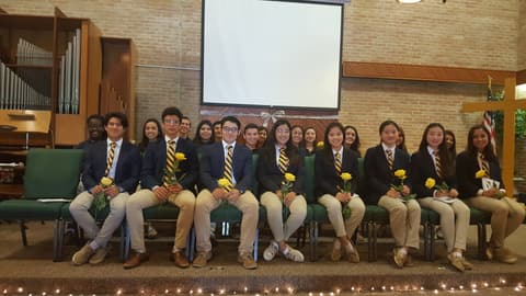 National Honor Society Induction Ceremony, December 2, 2019.