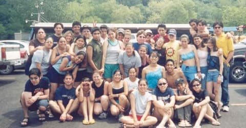 The Class of 2003 on a trip — “the very best that there ever was”, says the poster.
