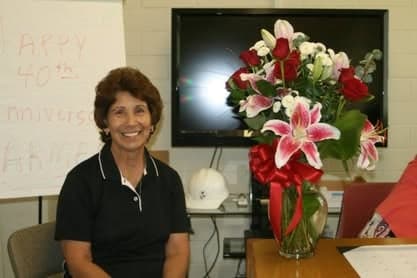 Mrs. Carmen González celebrates 40 years of working at Pan Am, August 8, 2014.