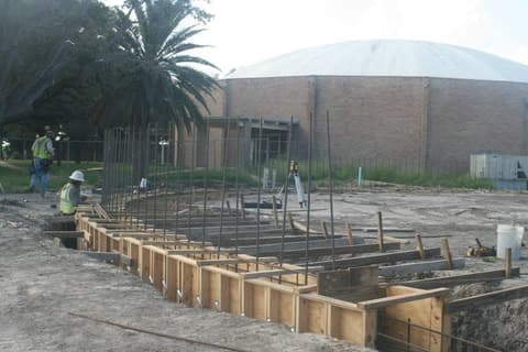 Construction of the new student center — later the Harte Student Center — October 10, 2014.