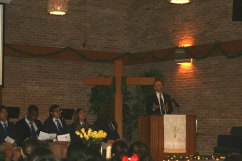 National Honor Society Induction Ceremony, December 5, 2014.