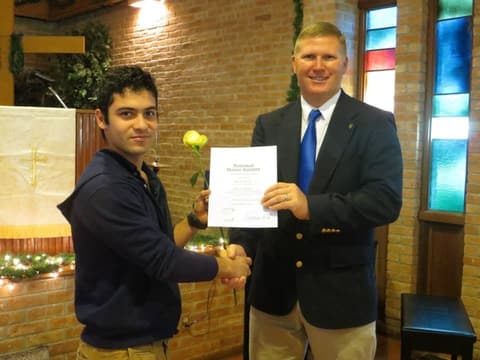 National Honor Society Induction Ceremony, December 5, 2014.
