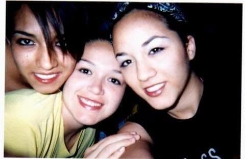 Three friends on the senior trip to San Antonio.