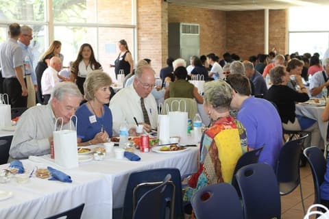 The dedication of the new Harte Student Center, September 26, 2015: tours, the program under the Centennial quilt, and a catered lunch for alumni, families and friends.