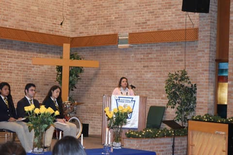 National Honor Society Induction Ceremony.