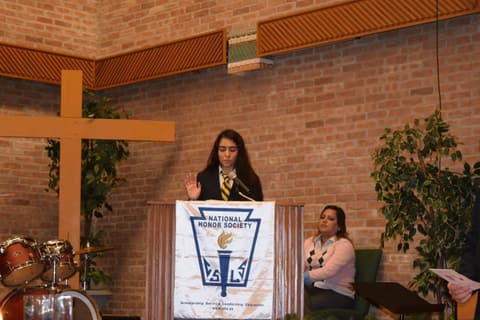 National Honor Society Induction Ceremony.