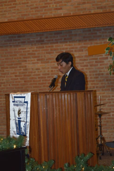 National Honor Society Induction Ceremony.