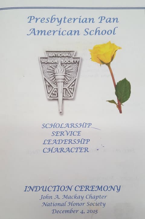 National Honor Society Induction Ceremony.