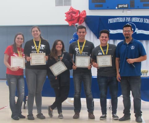 Awards assembly in the gym, May 13, 2016.