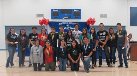 Awards assembly in the gym, May 13, 2016.