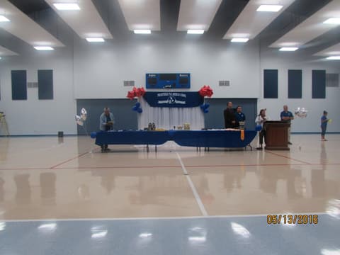 Awards assembly in the gym, May 13, 2016.