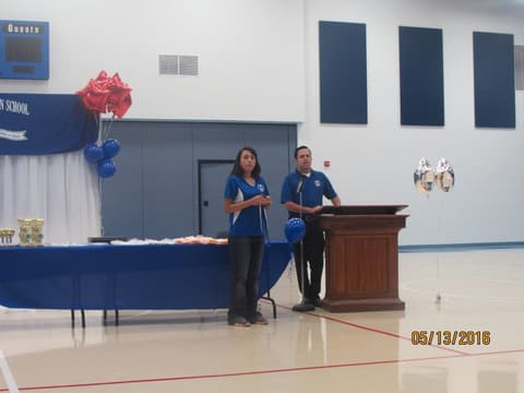 Awards assembly in the gym, May 13, 2016.