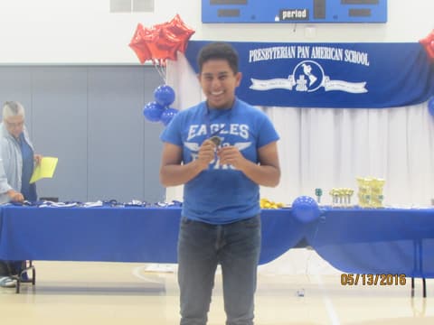 Awards assembly in the gym, May 13, 2016.