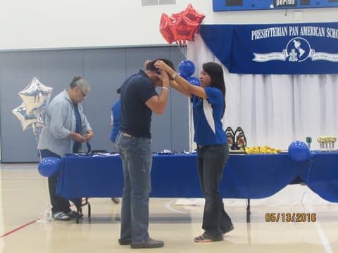 Awards assembly in the gym, May 13, 2016.