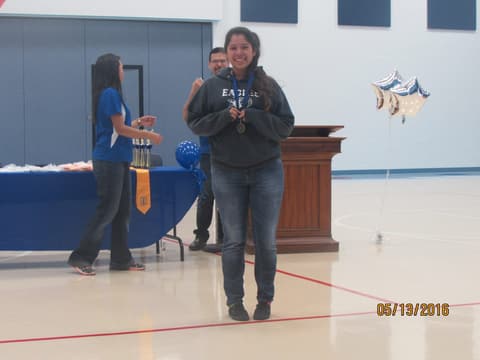 Awards assembly in the gym, May 13, 2016.
