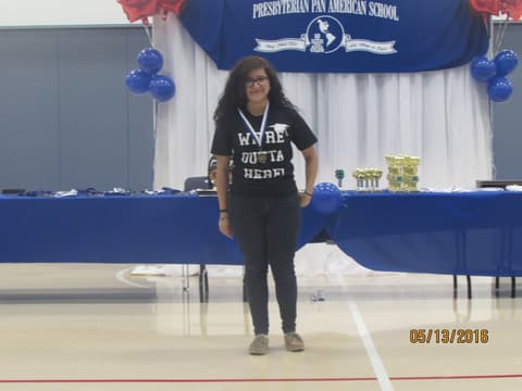 Awards assembly in the gym, May 13, 2016.