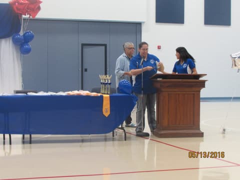 Awards assembly in the gym, May 13, 2016.