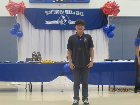 Awards assembly in the gym, May 13, 2016.