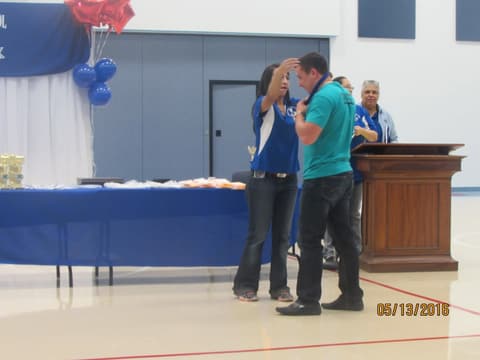 Awards assembly in the gym, May 13, 2016.
