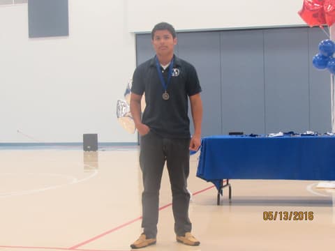 Awards assembly in the gym, May 13, 2016.