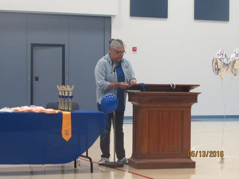 Awards assembly in the gym, May 13, 2016.