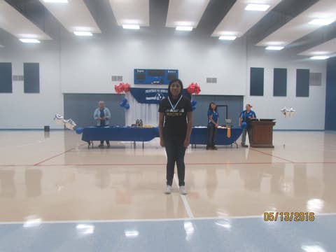 Awards assembly in the gym, May 13, 2016.