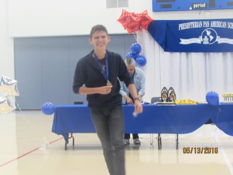 Awards assembly in the gym, May 13, 2016.
