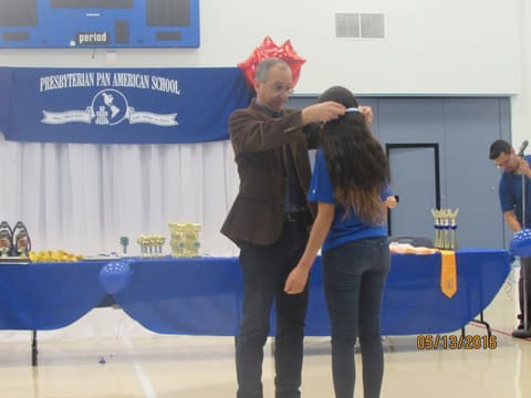 Awards assembly in the gym, May 13, 2016.