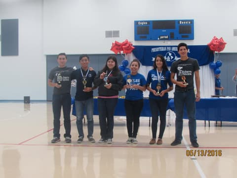 Awards assembly in the gym, May 13, 2016.