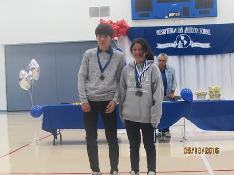 Awards assembly in the gym, May 13, 2016.
