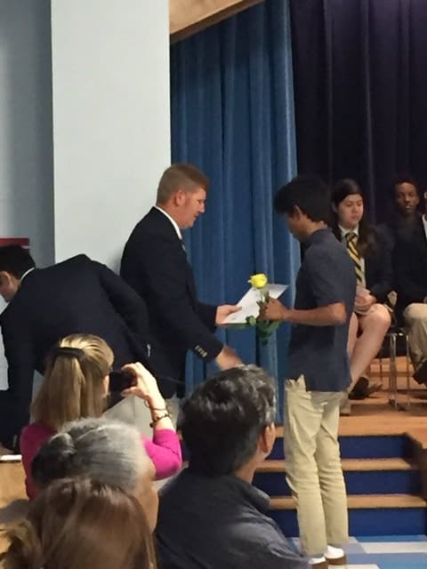 National Honor Society Induction Ceremony, December 2, 2016.