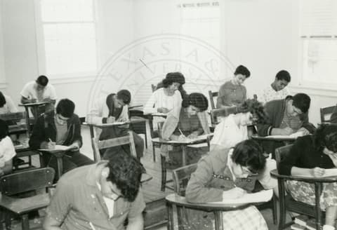 Students in class.