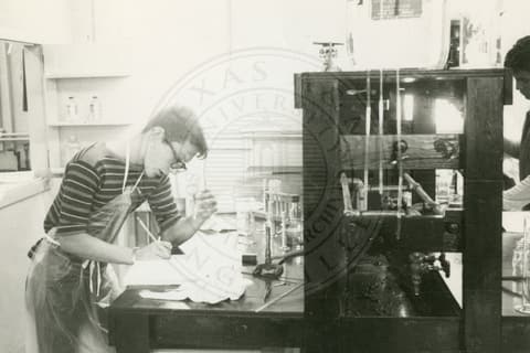 Students working on lab.