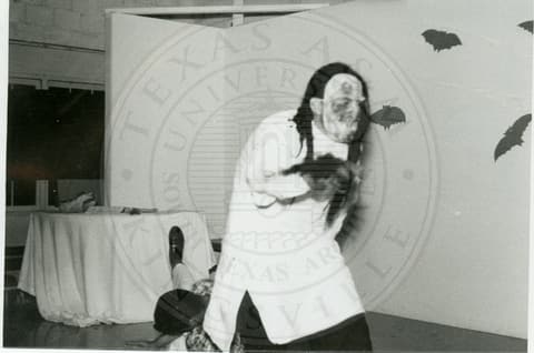 Students on Halloween party.