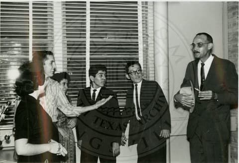Students with a professor.