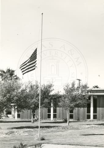 American flag in school.
