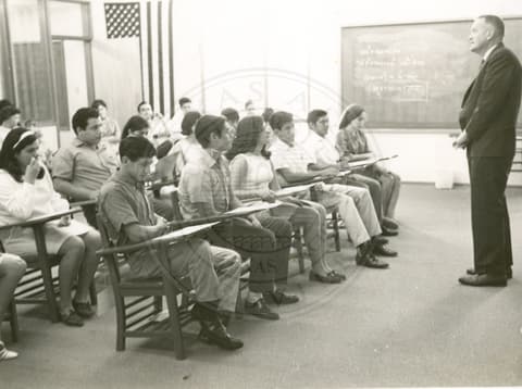 Students in class.