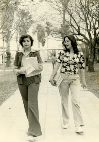 Students walking to class.