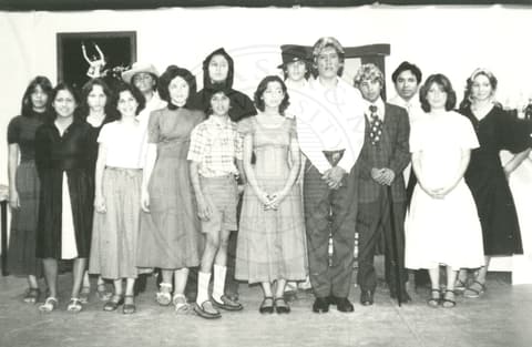 Students with faculty.