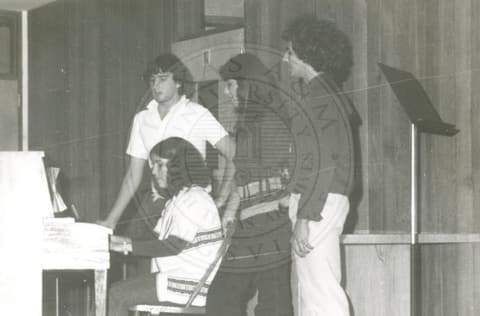 At the piano, 1970.