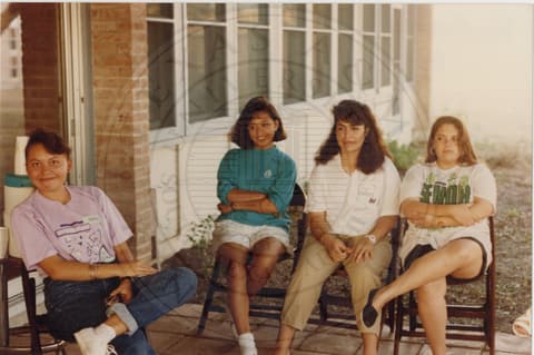Students. A group of students having a talk.