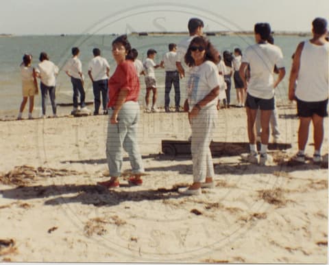 The beach, 1990.