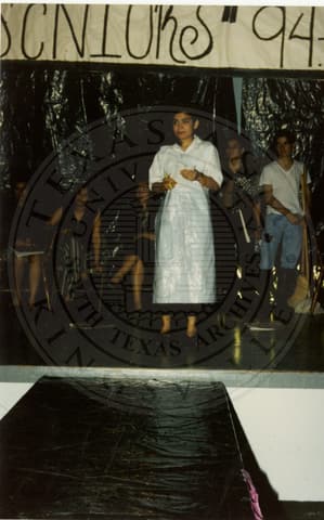‘Seniors ’94+1’ — the Class of 1995 on stage.